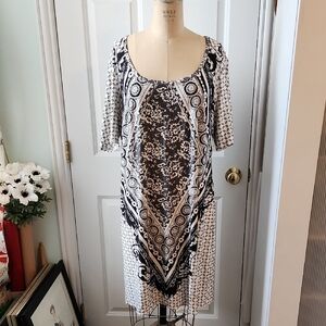 Black and White Patterned Dress